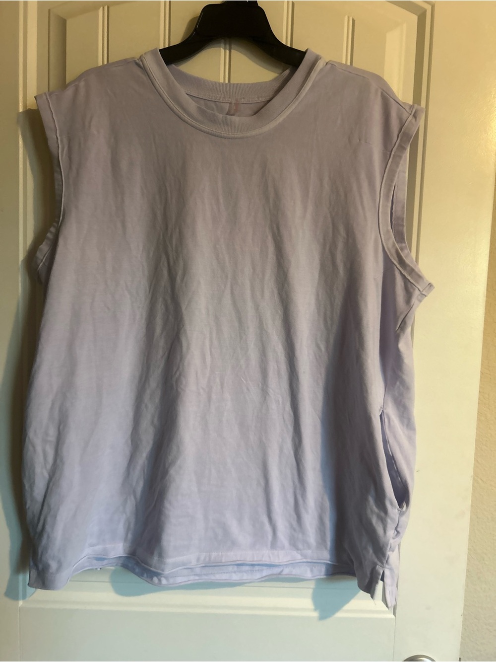 Free People Sleeveless Lavender Crewneck Women's Top and shorts
